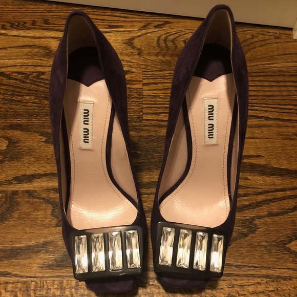 Miu Miu purple suede heels - Picture 2 of 6
